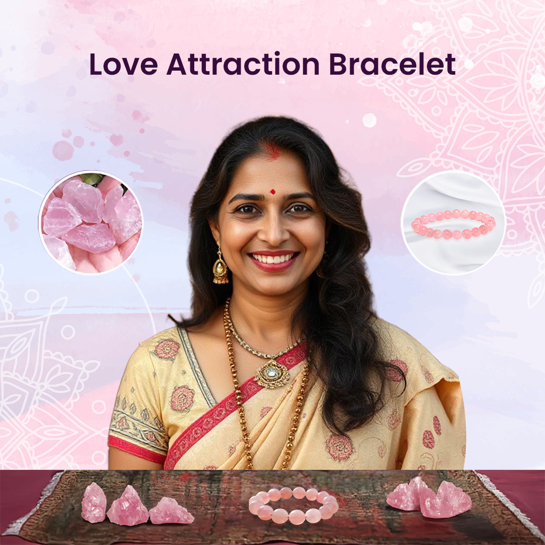 Original rose quartz for love, marriage and divorce related issues (अभिमंत्रित)
