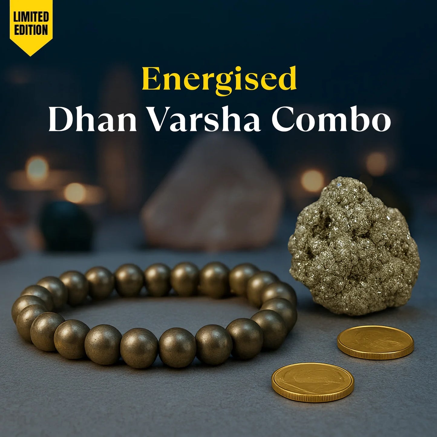 Original Pyrite stone for Goodluck, wealth, money, growth and mental peace (अभिमंत्रित)