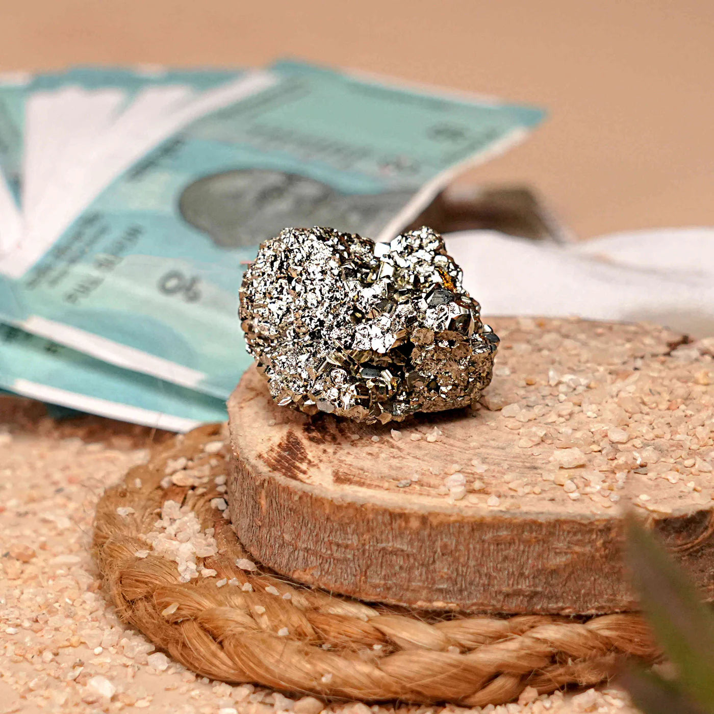 Original Pyrite stone for Goodluck, wealth, money, growth and mental peace (अभिमंत्रित)