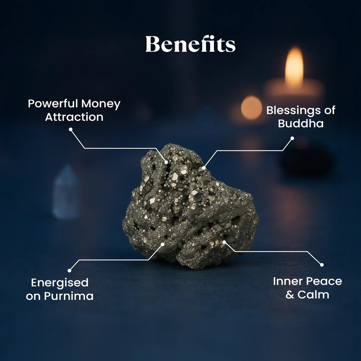 Original Pyrite stone for Goodluck, wealth, money, growth and mental peace (अभिमंत्रित)