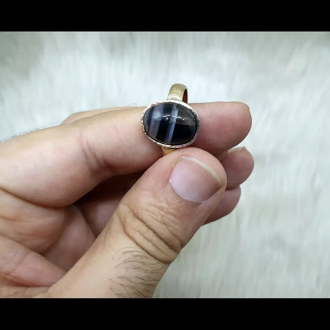 Sulaimani Aqiq original ring for good luck money, wealth, protection and mental peace (अभिमंत्रित)