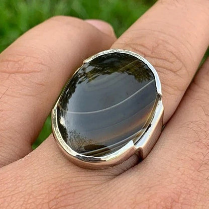 Sulaimani Aqiq original ring for good luck money, wealth, protection and mental peace (अभिमंत्रित)